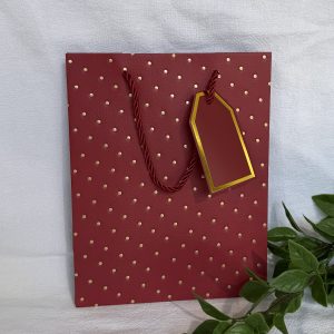 Medium Red And Gold Gift Bag