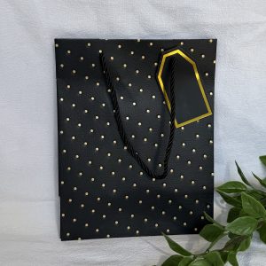 Medium Black And Gold Gift Bag