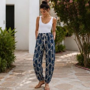 Geometric Harem Pants