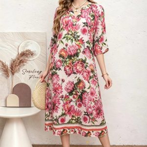 White Protea Dress