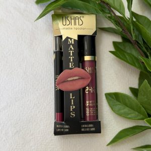 Dark Pink Lip Liner And Lipstick