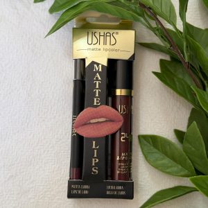 Deep Burgundy Lip Liner And Lipstick