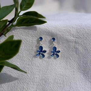 Blue Flower Earrings