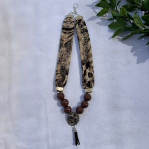 Animal Print Scarf Necklace