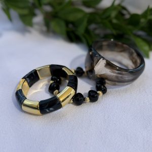 Black Bracelet Set