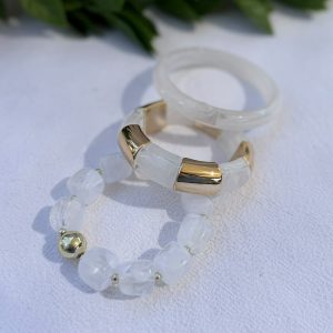 White Bracelet Set