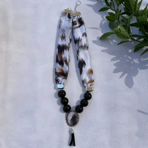 Animal Print Scarf Necklace