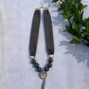 Grey Scarf Necklace