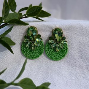 Light Green Knot Earrings