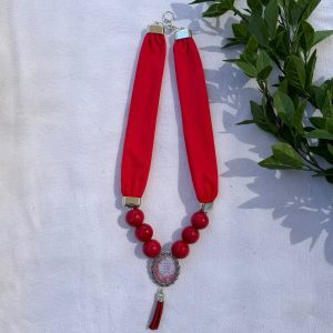 Red Scarf Necklace