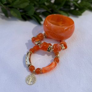 Orange Bracelet Set