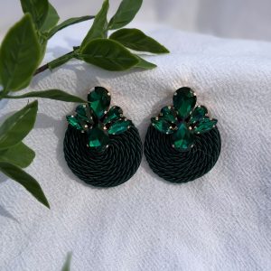 Green Knot Earrings