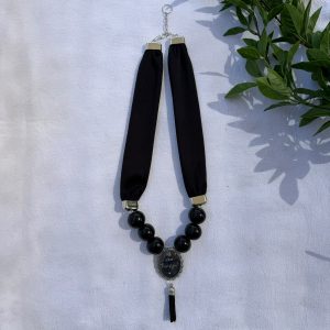 Black Scarf Necklace