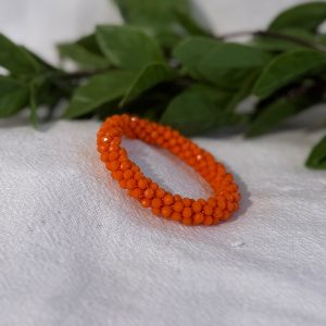 Orange Beaded Bracelet