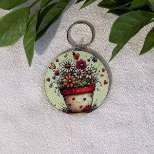 Flower Pot Key Chain