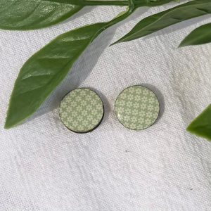 Green Stud Earrings