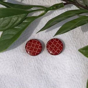 Red Stud Earrings