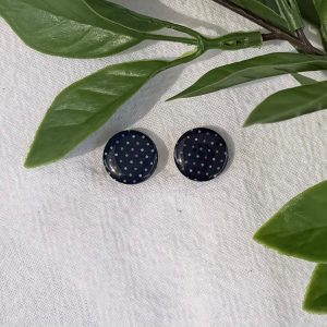 Navy Stud Earrings