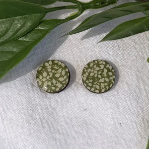 Green Stud Earrings