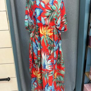 Red Floral Kaftan