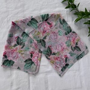 Pink Floral Scarf