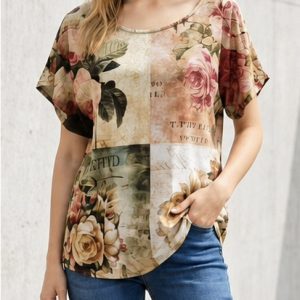 Pink Quadrant Top