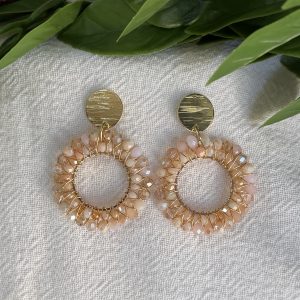 Pink Circle Earrings