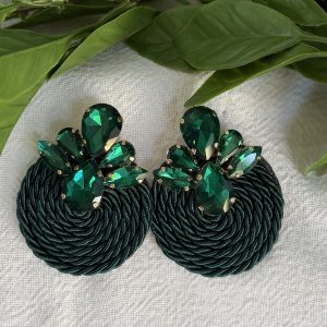 Green Knot Earrings