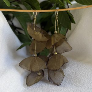 Olive Petal Earrings