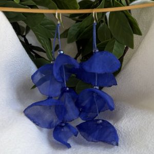 Royal Blue Petal Earrings