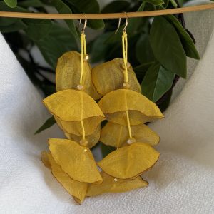 Mustard Petal Earrings