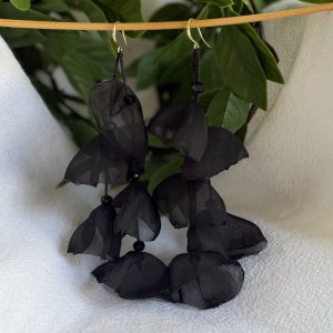 Black Petal Earrings