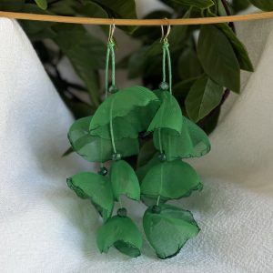 Green Petal Earrings