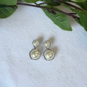 White Pearl Earrings