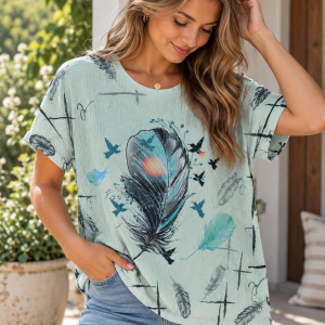 Mint Feather Tshirt