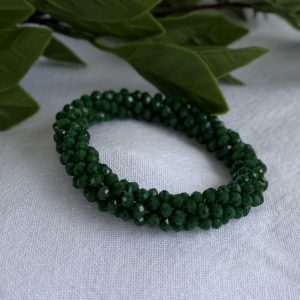 Dark Green Beaded Bracelet