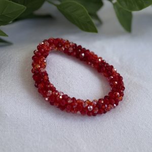 Multi Red Beaded Bracelet