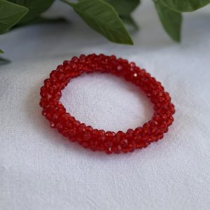 Red-ish Orange Beaded Bracelet