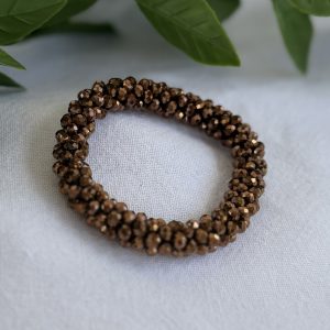 Gold-ish Bronze Beaded Bracelet