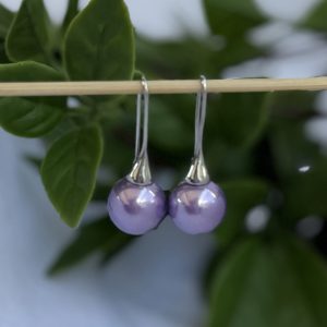 Purple Tear Drop Earrings