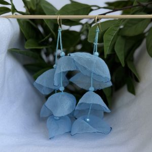 Light Blue Petal Earrings
