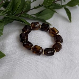 Deep Brown Beaded Bracelets
