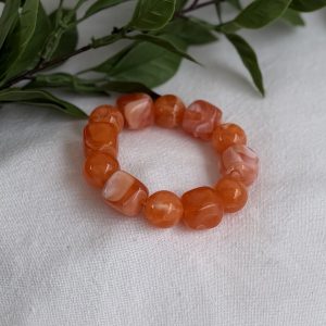 Orange Beaded Bracelet