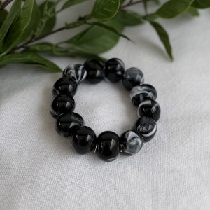 Black Beaded Bracelet
