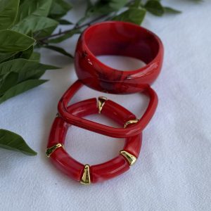 Red Bracelet Set