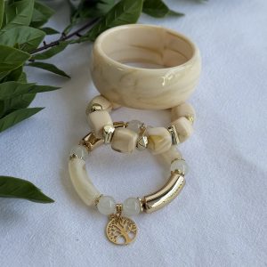 Cream Bracelet Set