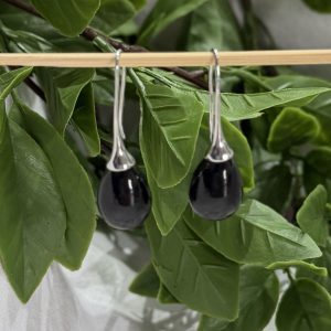 Black Teardrop Earrings