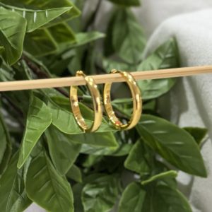 Tin Gold Hoop Earrings
