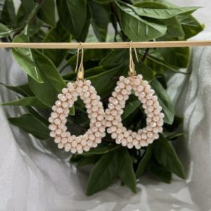 Light Pink Beaded Earrings