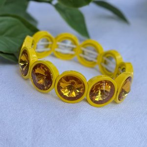 Yellow Rhinestone Bracelet